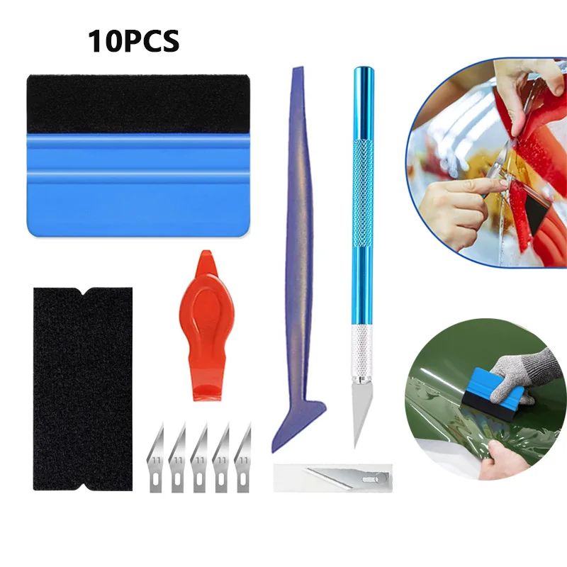 

Car Vinyl Wrapping Tools Kit Window Film Tint Foils Tool Wrap Sticks Edge Trimming Squeegee Vinyl Spatula Kit Covering Tool