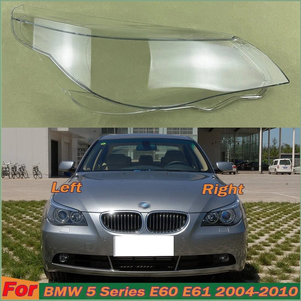 

For BMW 5 Series E60 E61 520i 523 525 530i 2004 ~ 2010 Low Lampshade Headlight Shell Headlamp Lamp Cover Transparent Shade Lens