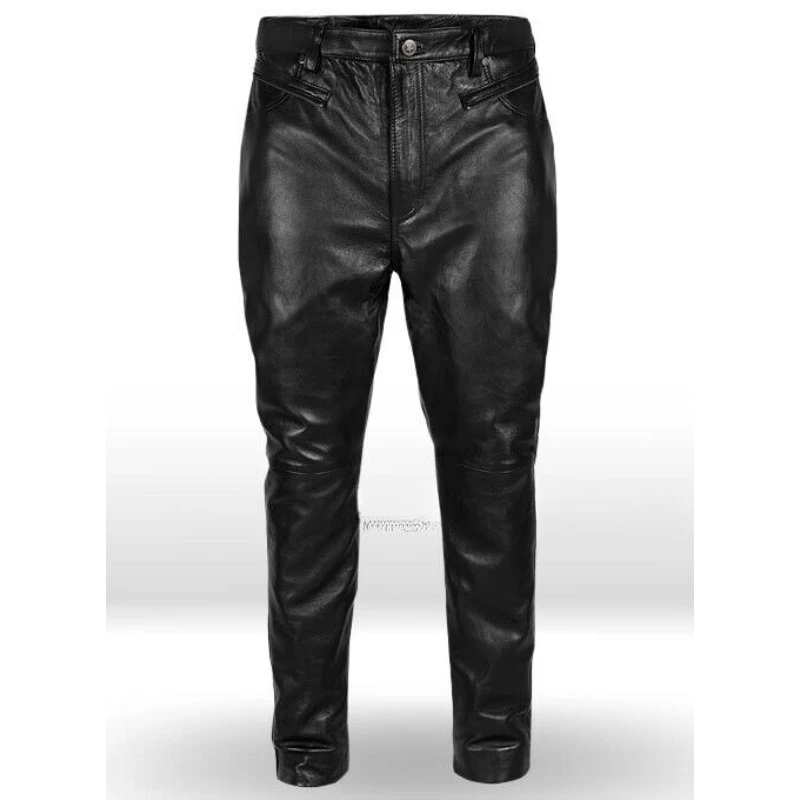 

Men's Well Fitted Genuine Lambskin Real Leather Pant Black Occasion Trouser