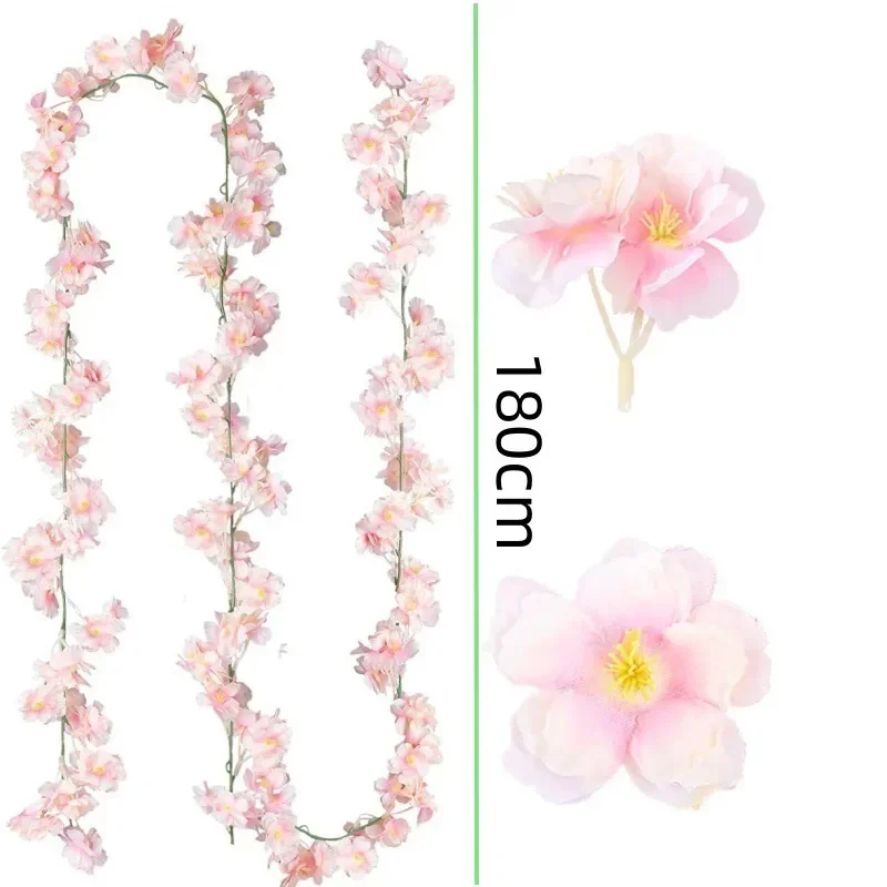 1-10 قطعة 180 سنتيمتر زهر الكرز الاصطناعي جارلاند ورد صناعي الكرمة الجدار الديكور حفل زفاف خلفية DIY بها بنفسك ديكور حديقة المنزل #6