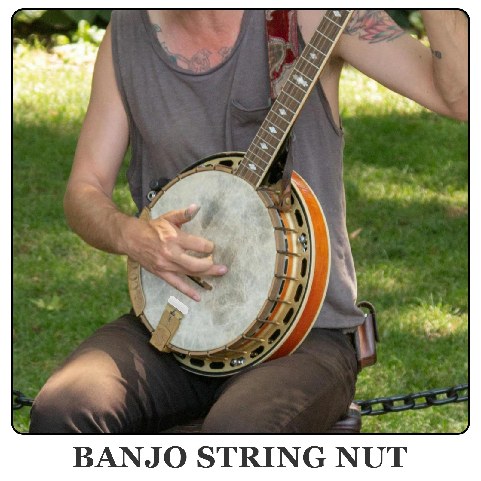 

Banjo String Nut Replacement Ox Bone Material Improved Sound Quality Compact Design For Easy Installation Banjo Accessories