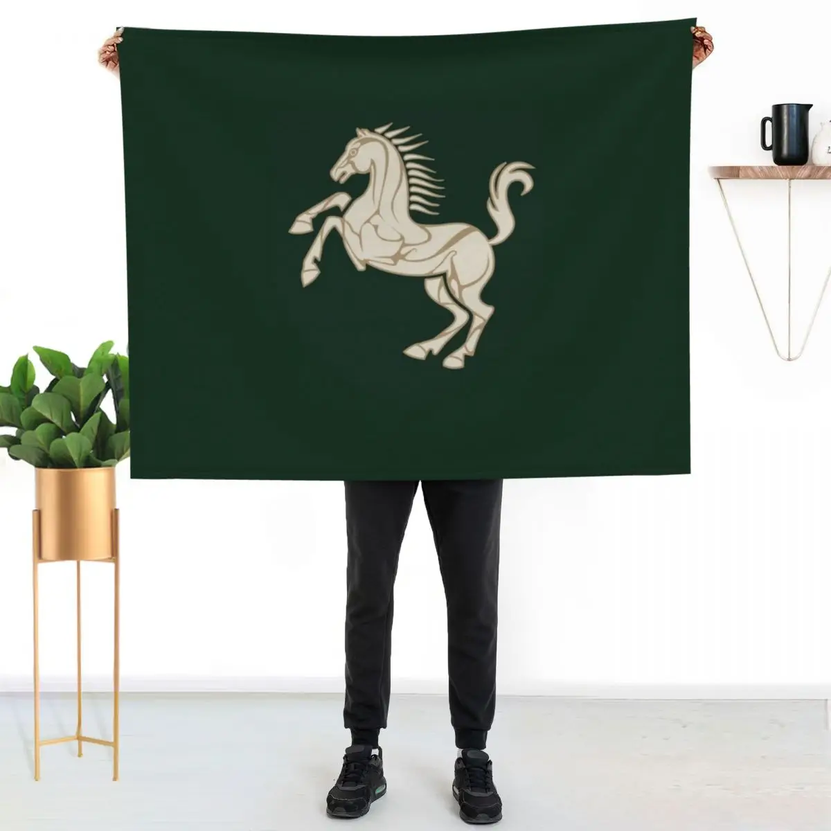 Rohan Crest Throw Blanket for babies Plush For Baby Bed linens Hairys Hairy Blankets
