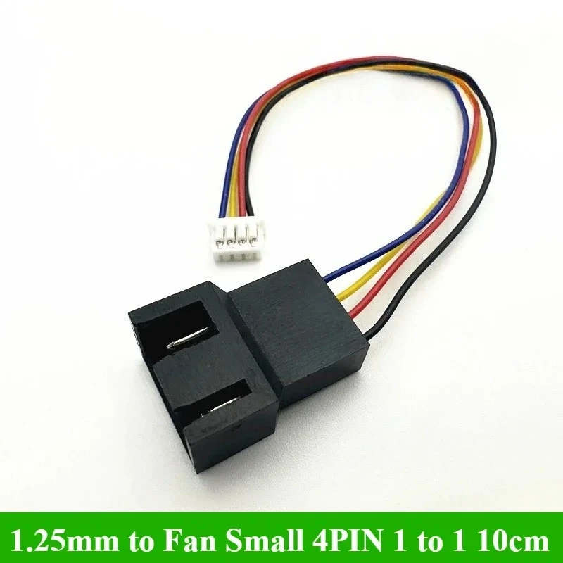 1/5/10/30Pcs/Lot 1.25mm Conversion Cable  Notebook CPU Graphics Card Fan Small 4PIN PMW Plug 1 to 1/1 to 2 Extension Cable  10CM