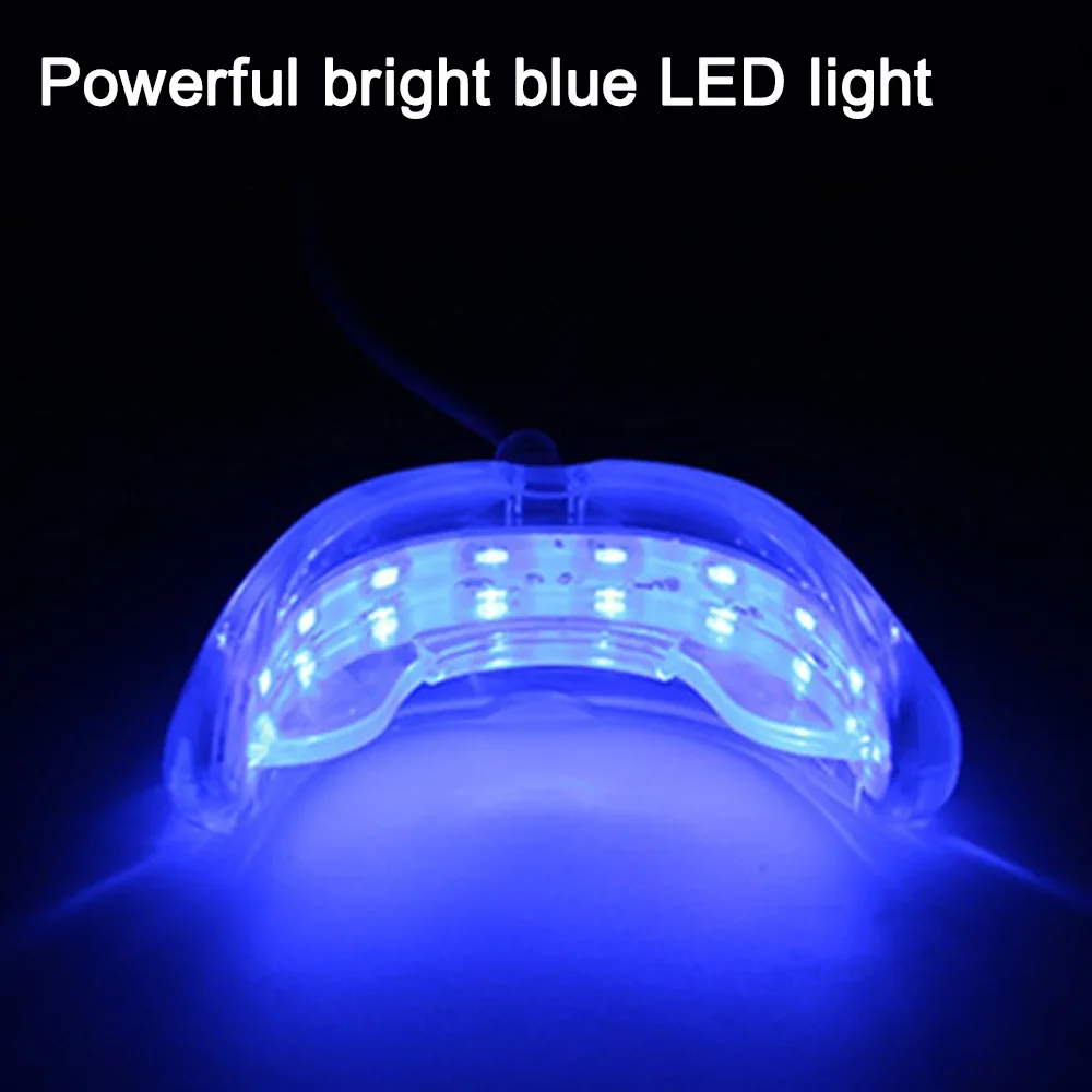 3in1 Teeth Whitening Accelerator Smart LED Blue Light Portable USB/iPhone/Android Charging Device Teeth Whitener Light Gum Tray