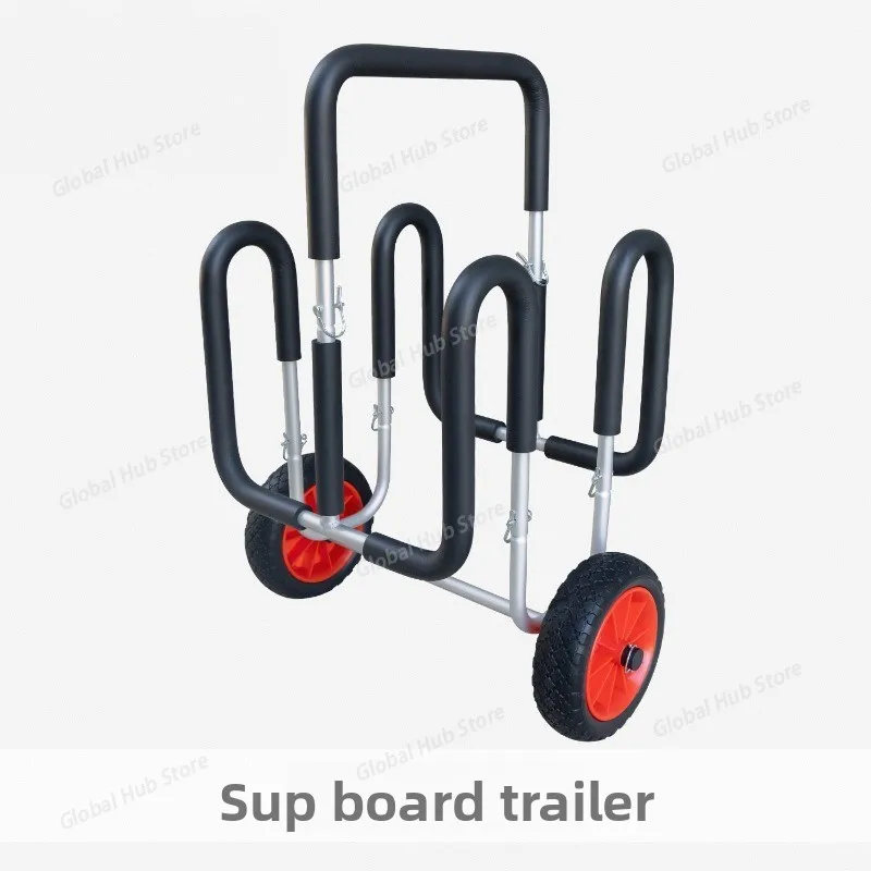 Scull Board Trailer Aluminum Alloy Portable Surf Paddleboard Detachable Cart Moving Carriage