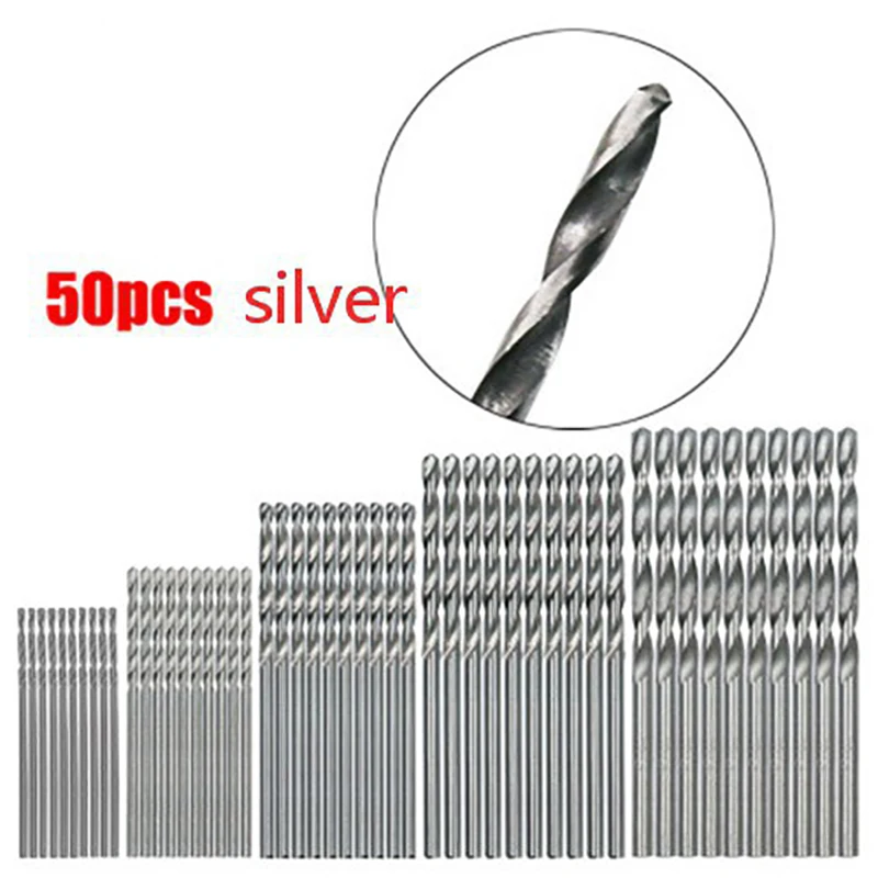 100/50 Stuks Titanium Coated Boren HSS Hoge Snelheid Staal Set Tool Kwaliteit Power Tools 1/1.5/2/2.5/3mm