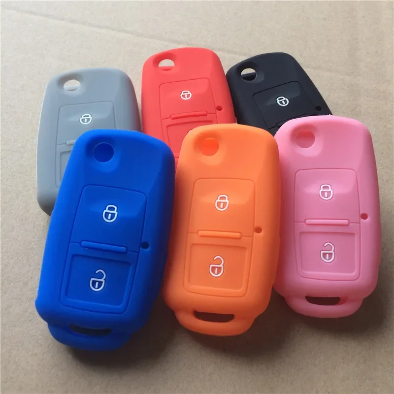 Silicone Car Key Case Cover for VW Volkswagen Amarok Polo Golf MK4 Bora Jetta Altea California T4 For Seat altea For Skoda