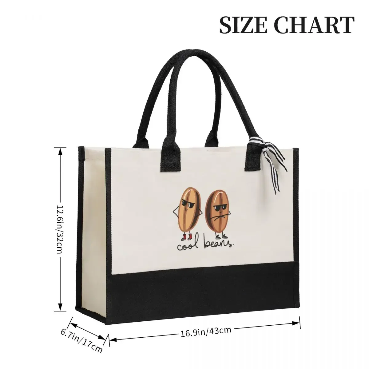 Canvas Gift Shopping Bag Cool Beans Canvas Large Capacity Bag Customizable Quality Gifts