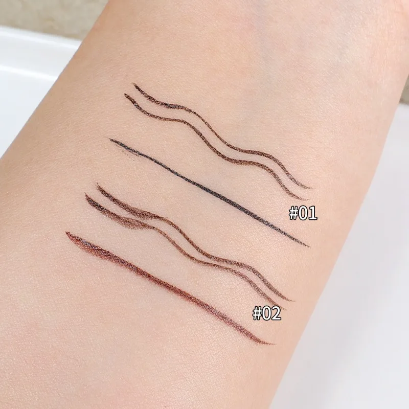 Double-head Black Brown Liquid Eyeliner Pencil Lower Eyelash Makeup Ultra-thin Waterproof Quick Dry Eyebrow Pen Eyes Cosmetics