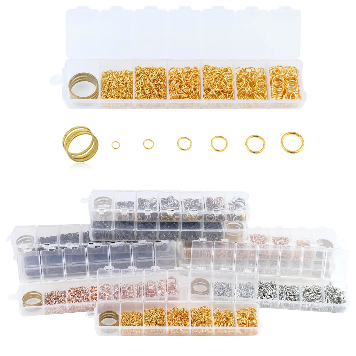 1 Set Box 3 4 5 6 7 8 10mm 8 Colors Open Jump Rings Split Rings Link Loop For DIY Jewelry Making Kits Findings Connector