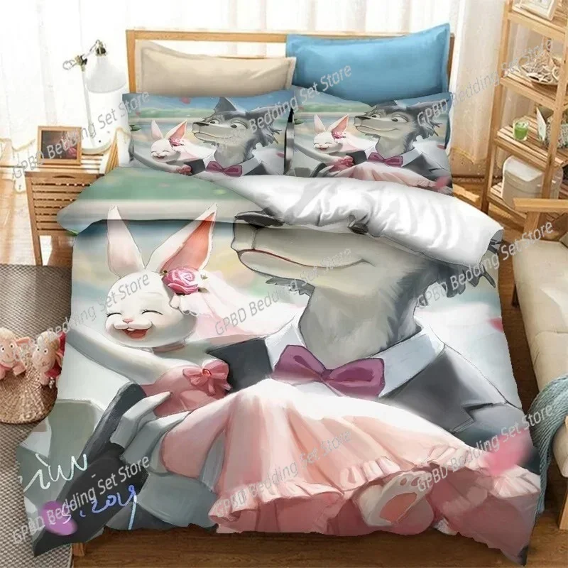 

Luxury New 3D Print Anime BEASTARS Bedding Set Duvet Covers Pillowcase Comforter Bedding Sets Bedclothes Bed Linen Home Textiles