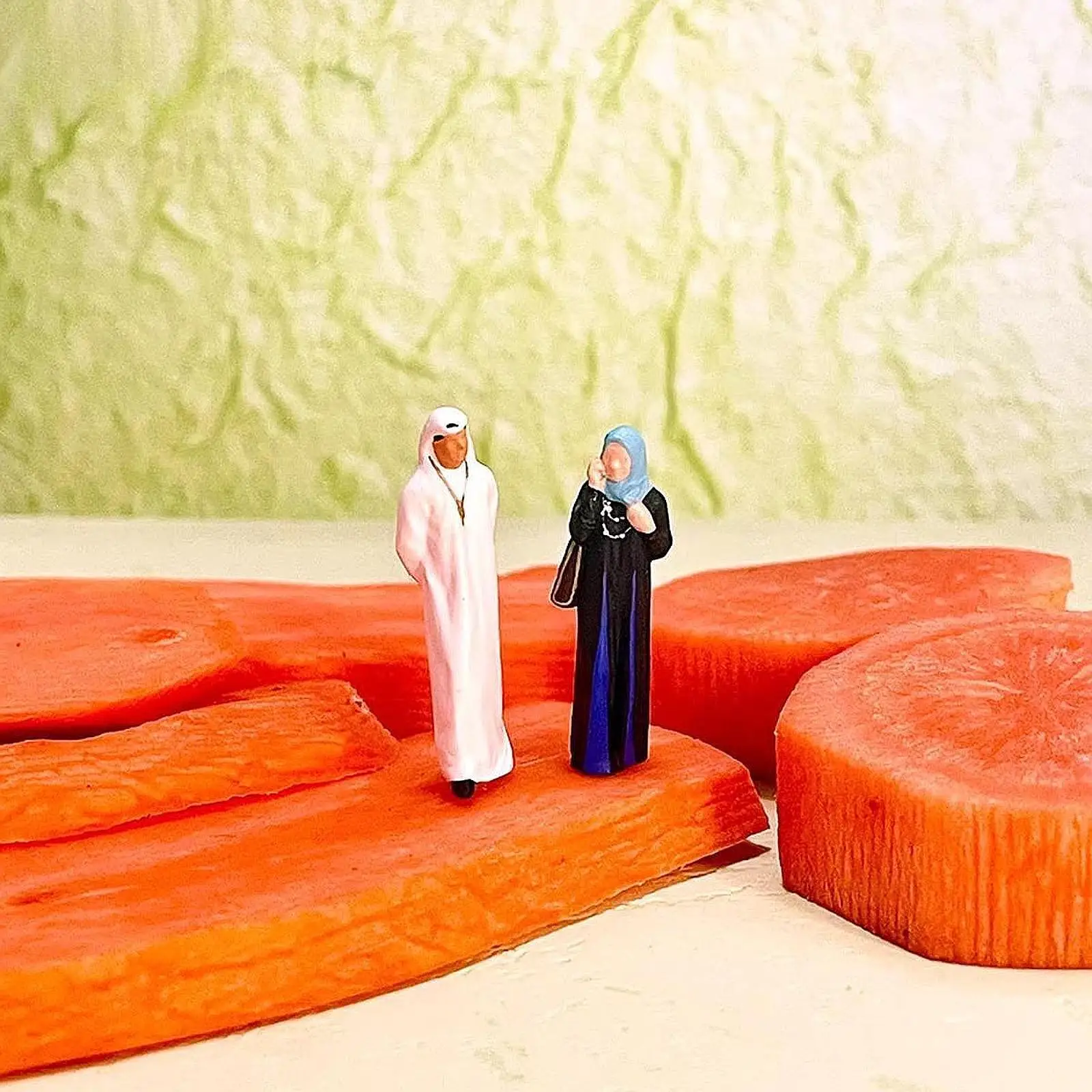 2 stuks 1/64 schaal miniatuur figuur model cijfers film rekwisieten beeldje decor