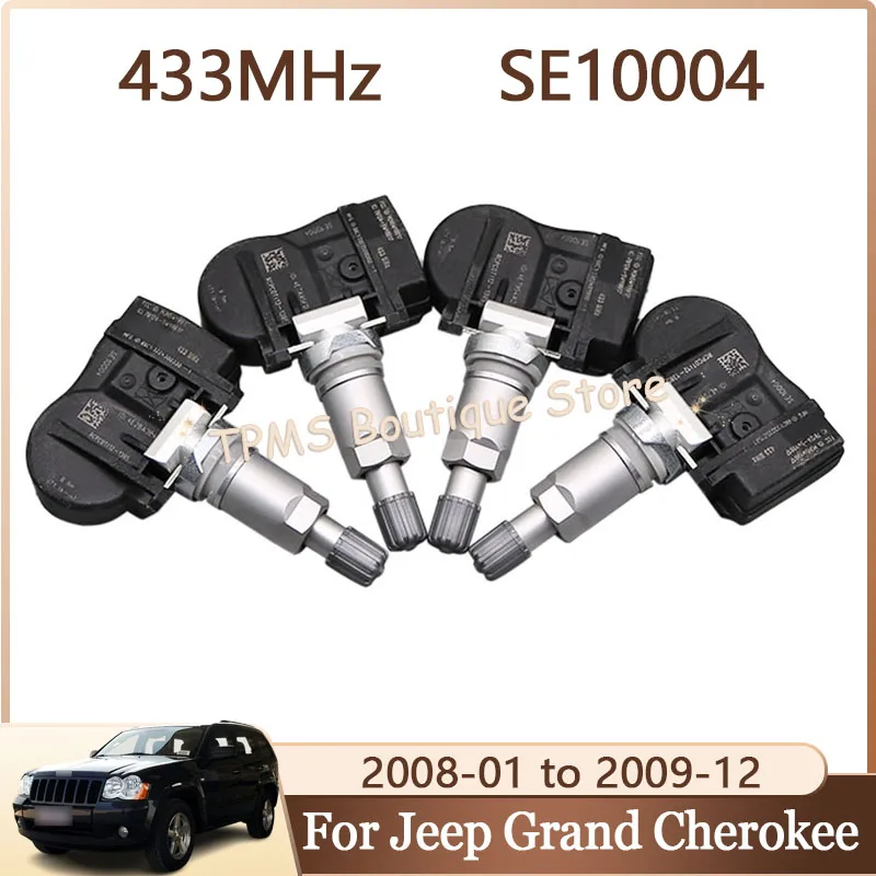 433MHz SE10004 TPMS Sensor For Jeep Commander Grand Cherokee Wrangler 2008-2010 Car Tire Pressure Monitoring System Replacement