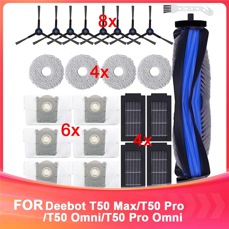 A44T Accessories Replacement Parts For Ecovacs Deebot T50 Max/T50 Pro T50 Omni/T50 Pro Omni