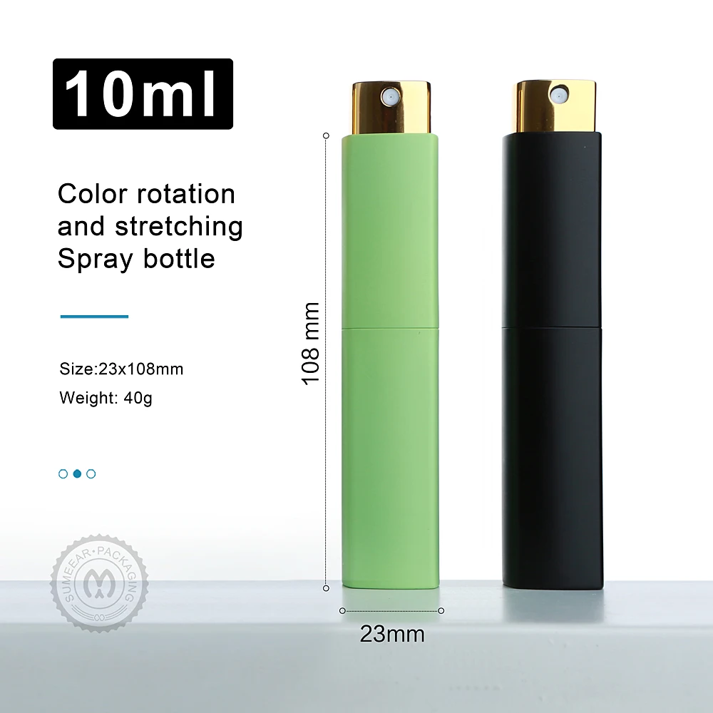 20-Pcs 10ml Multi-Color Rotary Press Perfume Sprayers, Premium Glass Body ABS Shell, Aluminum Nozzle Perfume Bottle for Travel