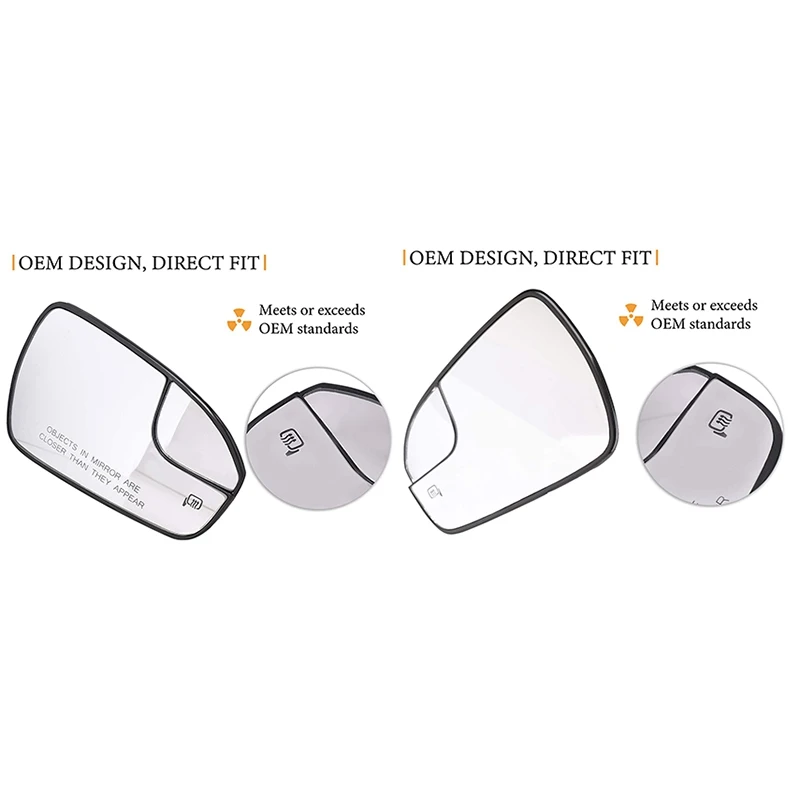 Auto Left Right Side Heated Wing Rear Mirror Glass For Ford Fusion 2013 - 2020 For USA Version