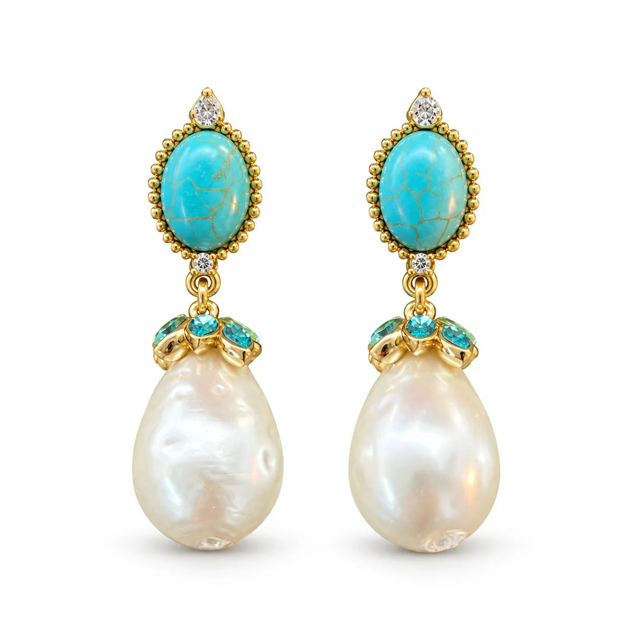 vintage-baroque-pearl-turquoise-lapis-lazuli-stud-earrings-for-women-s925-silver-needle-long-elegant-light-luxury-jewelry-earri