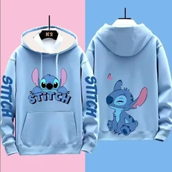 Ladies Blue Hoodie Fashion Casual Sports Stitch Printed Hooded Sweater White Sweater Trendy Casual Long Sleeve Top