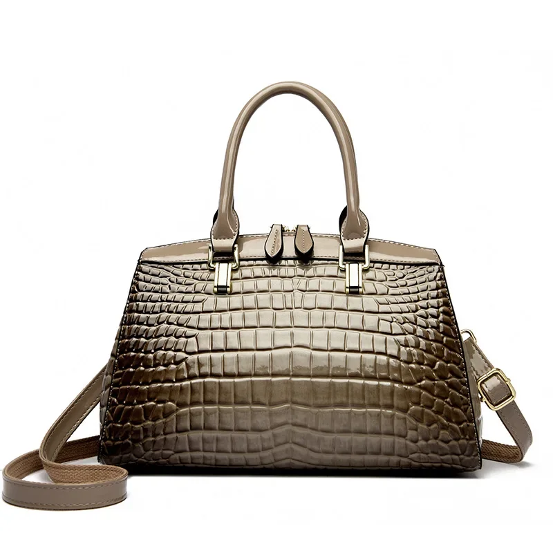New Fashion Alligator Women Handbags European Design Patent Leather Ladies Shoulder Bags Female Girl Brand Luxury Crossbody Bag