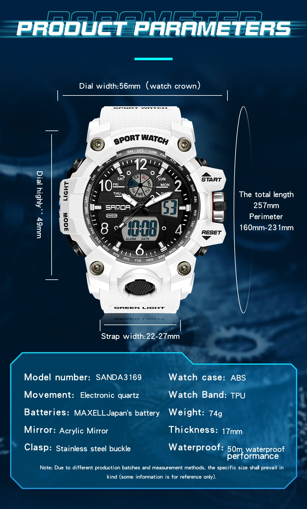 SANDA Top Brand Sports Men\'s Watches Military Quartz Watch Man Waterproof Wristwatch for Men Clock shock relogios masculino 3169