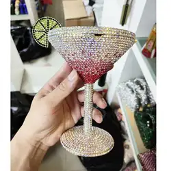 Cosmopolitan Luxury Diamond Goblet Martini Evening Bags City Girl Clutch Lovely Bridal Party Purse Day Clutch Pouch sm248