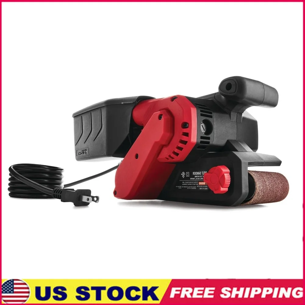 

Ленточная шлифовальная машина на 6 А, 3 x 18 дюймов, проводной инструмент, быстросъемный ремень, эргономичная ручка, система сбора пыли, 1000 футов в минуту