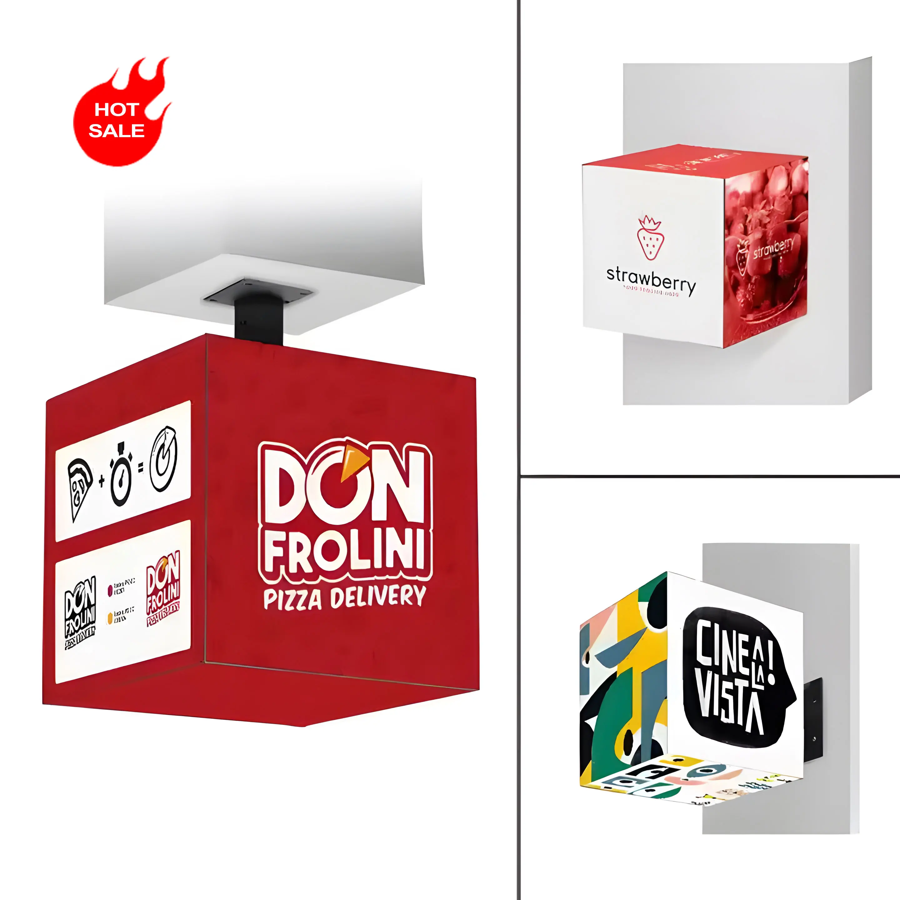 TOPvision Advertising Logo Sign Digital Signage HD Outdoor Magic LED Cube Display Screen