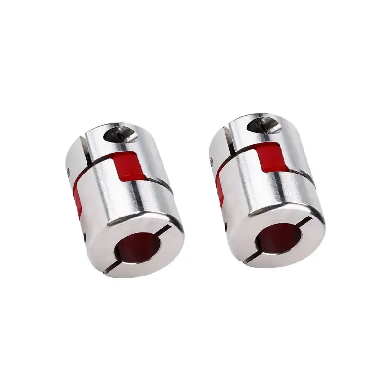 Two-Jaw Coupler D20 L25 Aluminum Plum Flexible Shaft BW Coupling NEMA17 Motor Connector Solid Rubber Pad 4/5/6 / 6.35 / 8/10mm