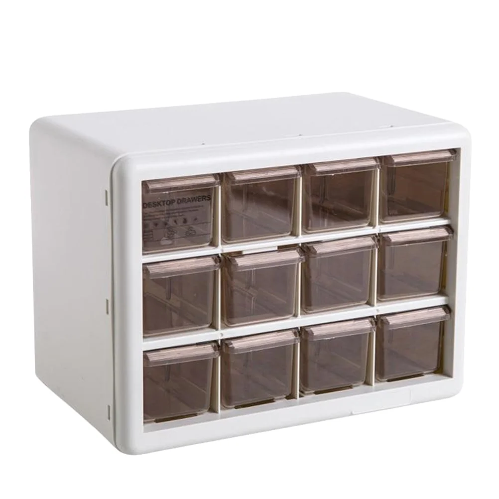 1Set Transparent Multi-Deck Jewelry Storage Box Black Mini Drawer Desktop Wall Adhesive Mounted Organizer Sundries Storage