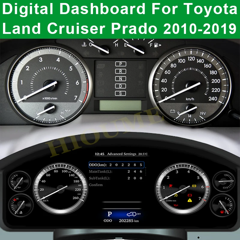 Car Instrument Cluster Display Digital Dashboard Cockpit Linux system Car GPS Navigation For TOYOTA LAND CRUISER Prado 2010-2019