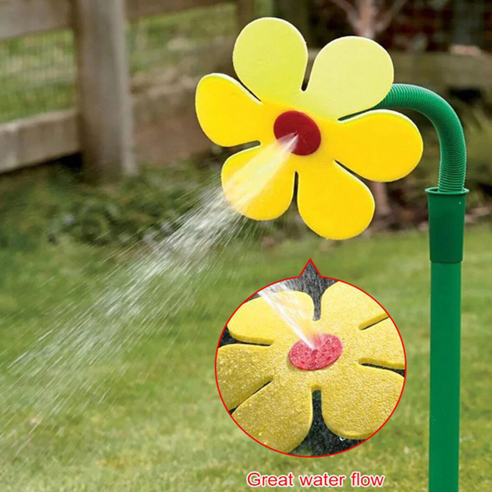 Fun Sunflower Garden Sprinklers 360° Rotating Dancing Daisy Lawn Sprinkler Flower Sprinkler for Yard Lawn Watering Garden Decor