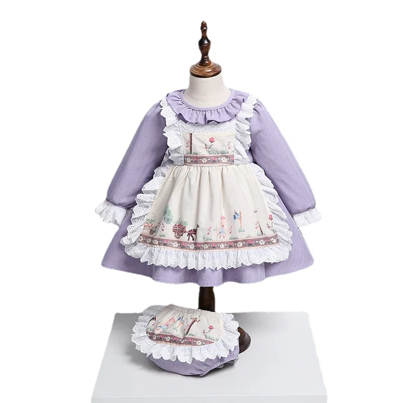 Spring Spanish Princess Dress Suit Girl Dress Court Children Lolita Dress Kids Dresses for Girls Eid Dress Toddler Girl Dresses