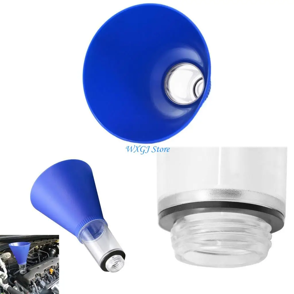 

37JE Universal Leakproof Threaded Locking Visible Drain Tool Automotive Engine Oil Filling Funnel Car Engine Oil Change Tool