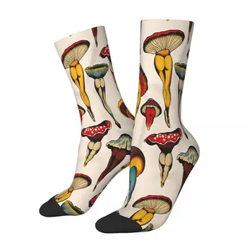 Sexy Mushroom Mushroom Socks Male Mens Women Spring Stockings Printed