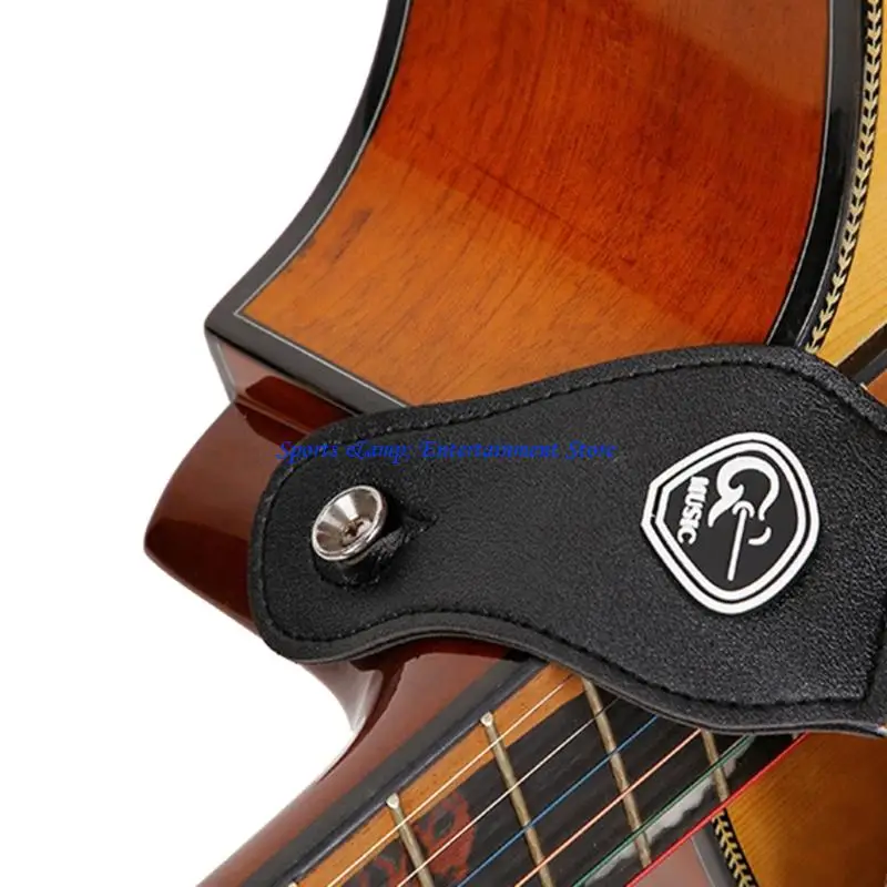 

G7NF Guitar Shoulder Strap Cushioning Pick Storage Compartment Polyester Texture Comfortable Bass Strap for Extended Use