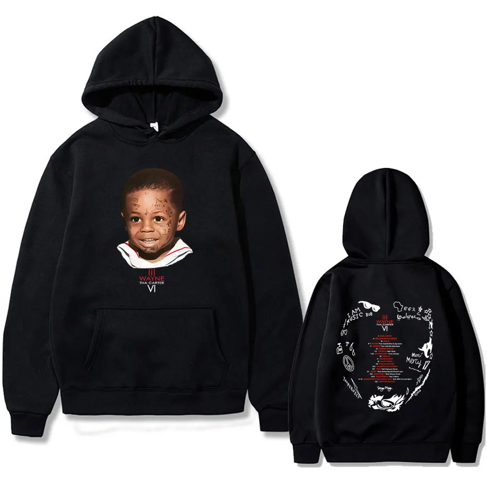 

Rapper Lil Wayne Tha Carter VI North America Tour 2025 Hoodie Men Hip Hop Fashion Oversized Pullover Male Cotton Vintage Hoodies