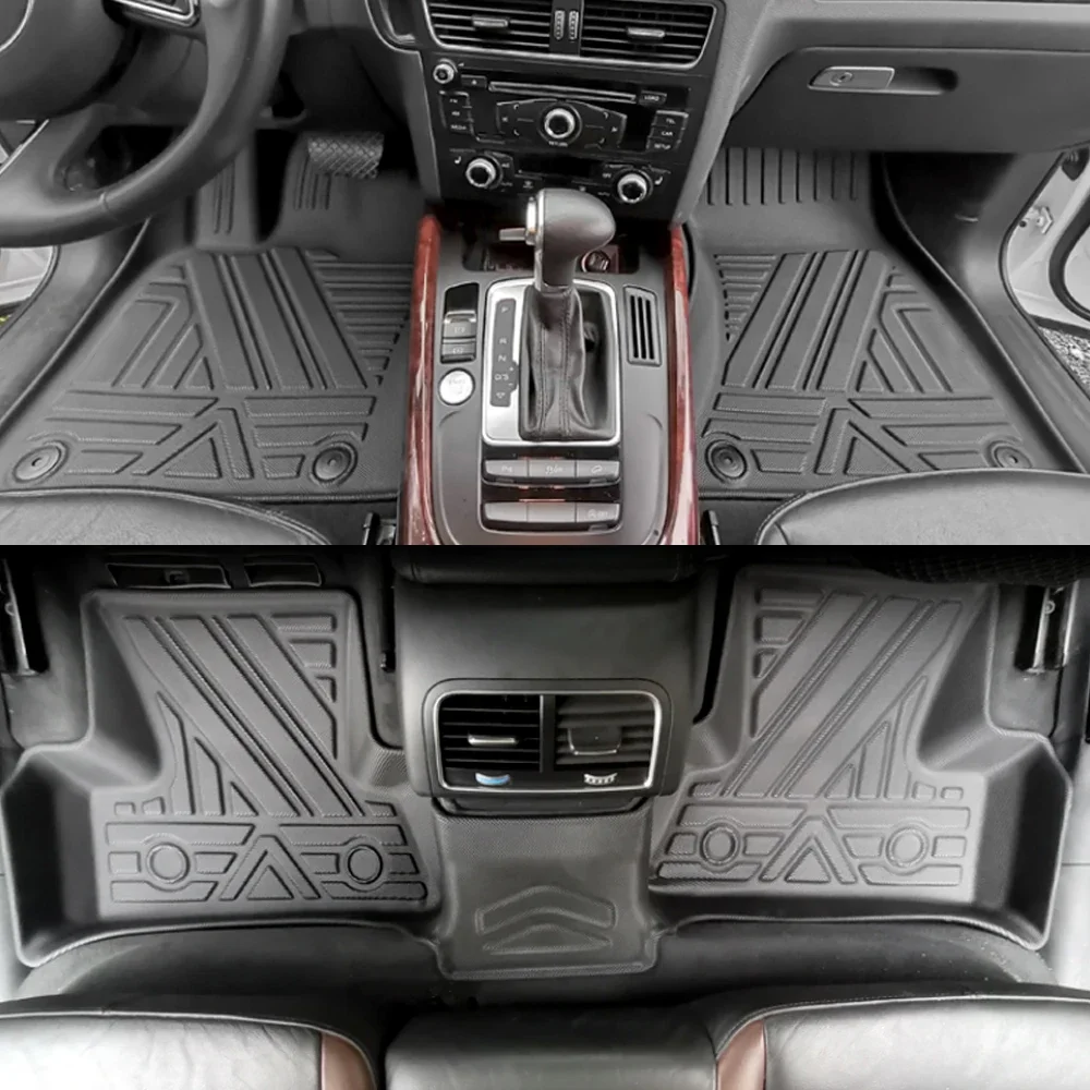 For Audi Q5 8R 2010-2017 Auto Car Floor Mats All-Weather TPE Foot Mats Odorless Pad Waterproof Tray Mat Interior Accessories