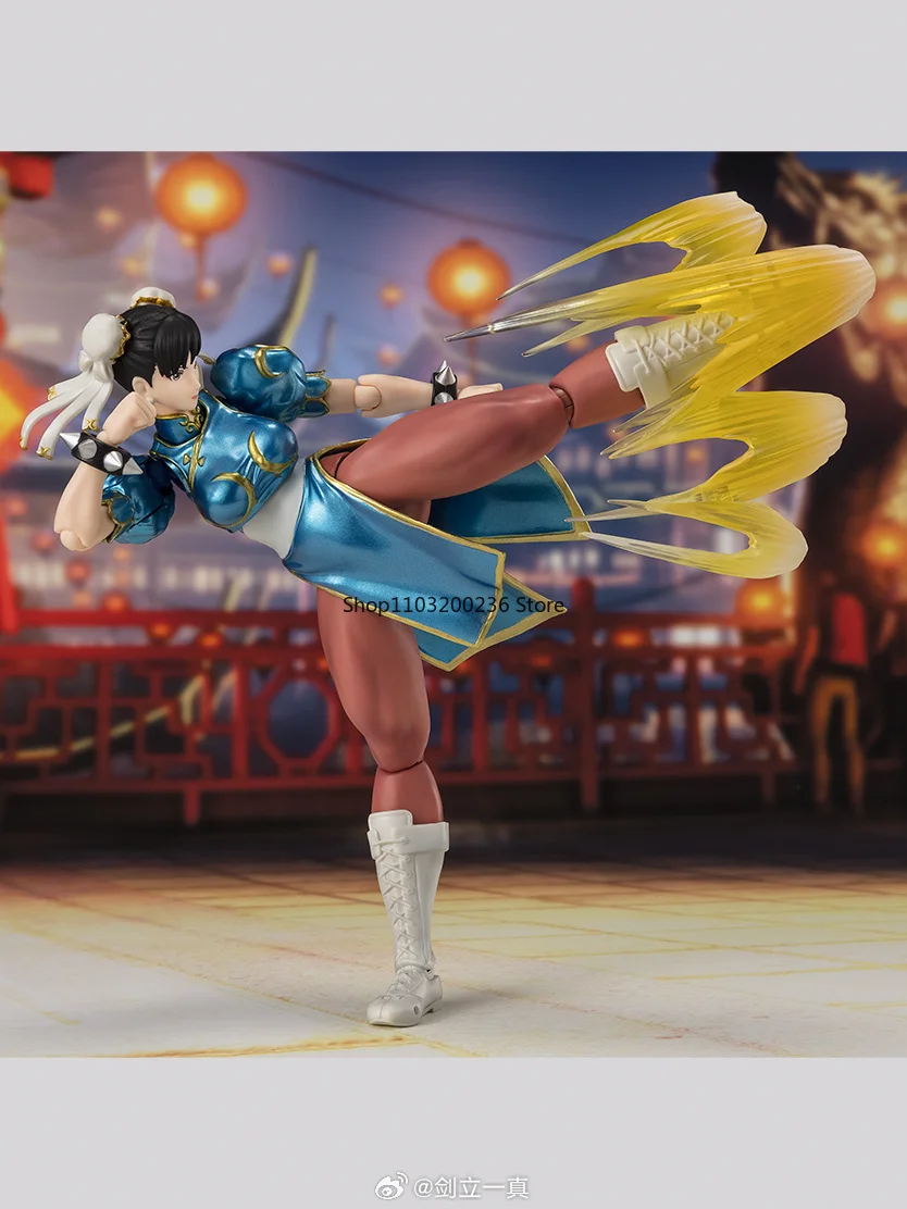 Bandai Original SHFiguarts Street Fighter(SF) Chun-Li Outfit2 Anime Action Figure Active Joints Model Collectible Gift