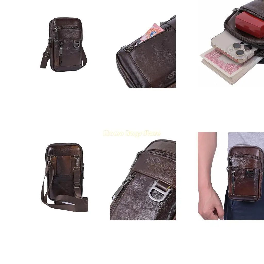 

X90D PU Кожаная кожа мужская мобильная поясная кобура для корпуса на тали