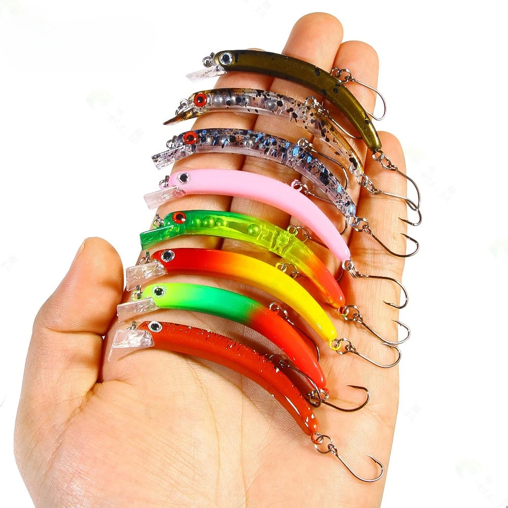 Leurre de pêche en forme d'arc - Appât artificiel submergé à coulée lente - Tremble et coulent à distance - Accessoire de pêche