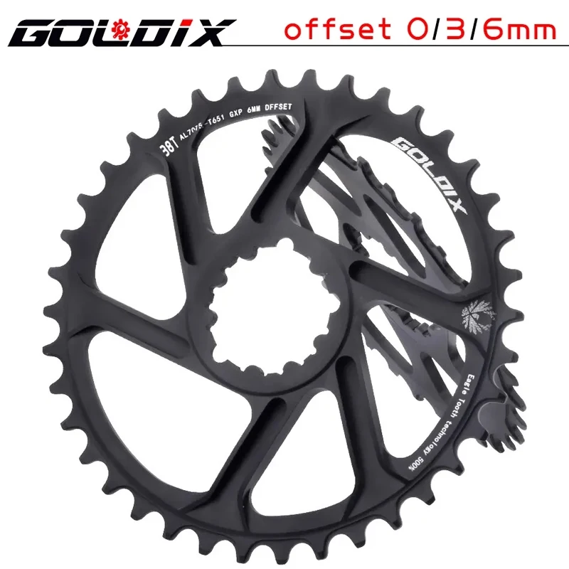 

GOLDIX for 3 nails Bike MTB Mountain Bike 30T/32T/34T/36T/38T Crown Bike Chainrings for G X P NX XX XO G X 11/12S Chainrings