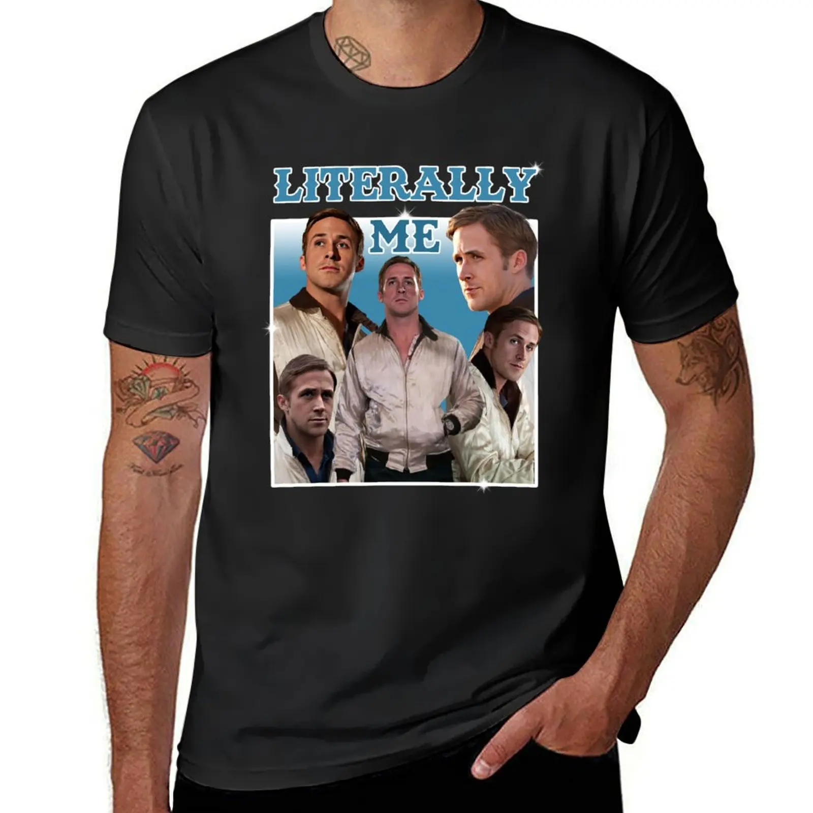 

Literally Me (Ryan Gosling) T-Shirt anime tshirt topping vintage anime shirt cotton graphic tees plus size men clothing