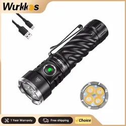 Wurkkos ts26s wiederauf ladbare 21700 LED leistungs starke Taschenlampe 519a max 3100lm ipx8 mit Magnets chwanz & 3a Rückwärts ladung zum Wandern