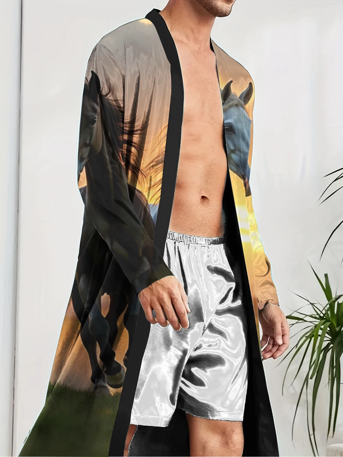 1pcs Men's Robes 2026 Spring/Summer Breathable Sleepwear Graphic Sleepwear sleepwear Bathrobe Funny pajamas 3D Printed