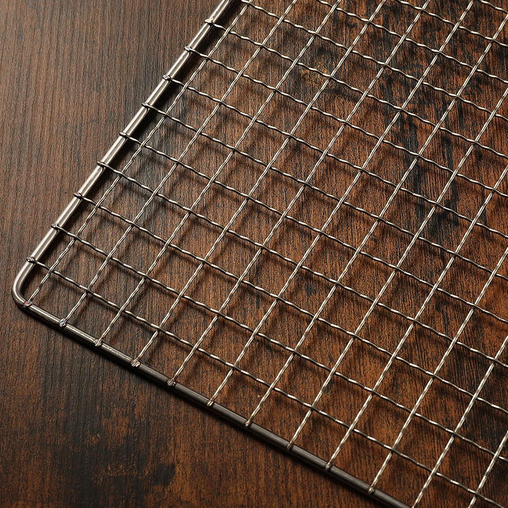 

1pc Stainless Bbq Grill Mesh Bbq Pad Lightweight Durable Eco-Friendly Barbecue Grid Baking Mat Racks Pad Sheet