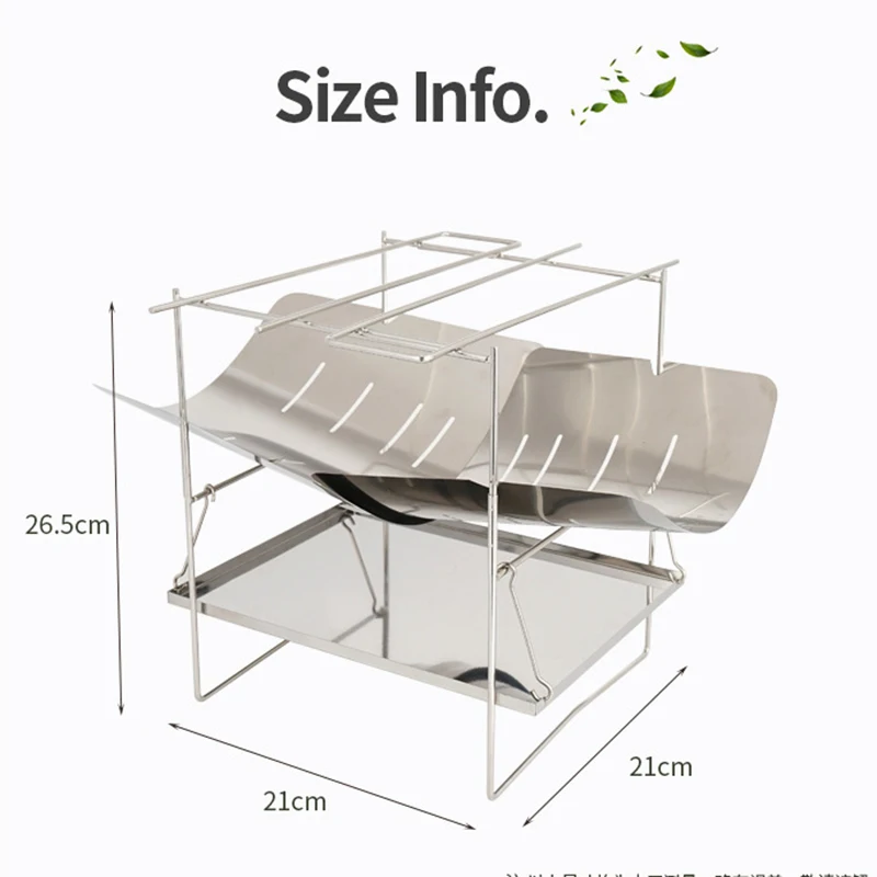 Wood Burning Camping Stove Portable Foldable Outdoor Cooking Stove Windproof Fire Pit Barbecue Grill For Hiking Backpacking view 6