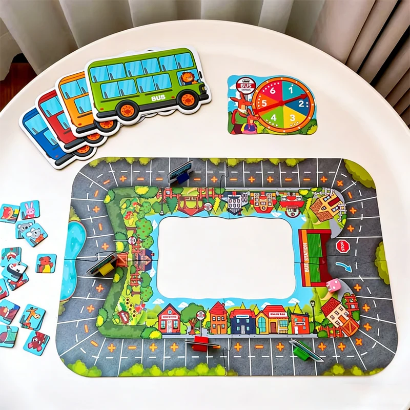 Juego de Mesa de Sumas y Restas para Niños, Juego de Mesa para Padres e Hijos, Juguetes Educativos Tempranos para el Desarrollo Cognitivo y el Transporte