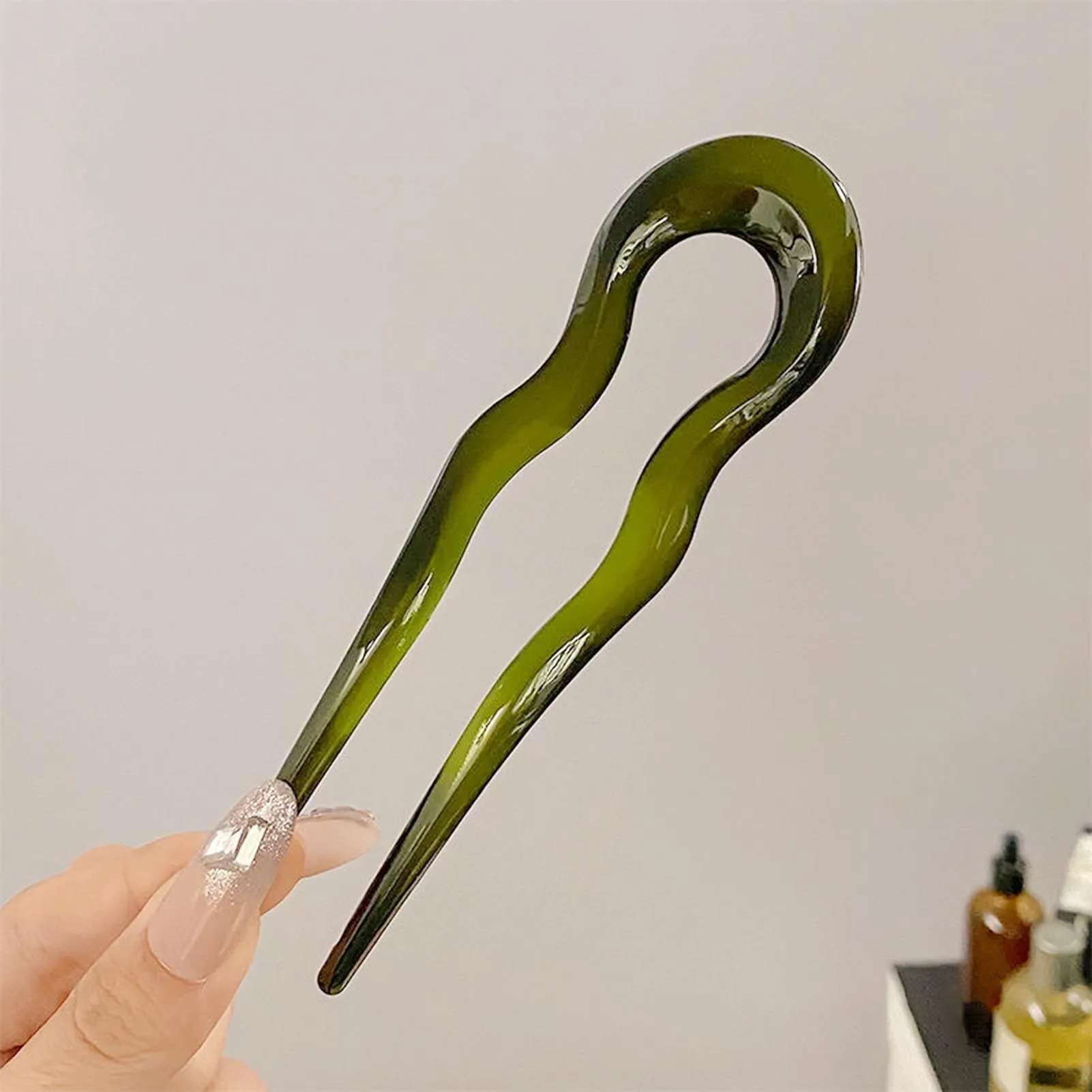 Vintage U-shaped Hair Stick Plastic U Shape Hairpin Chopstick For Festival Wedding Party Hair Clasp Classic Choengsam Headwear image 3