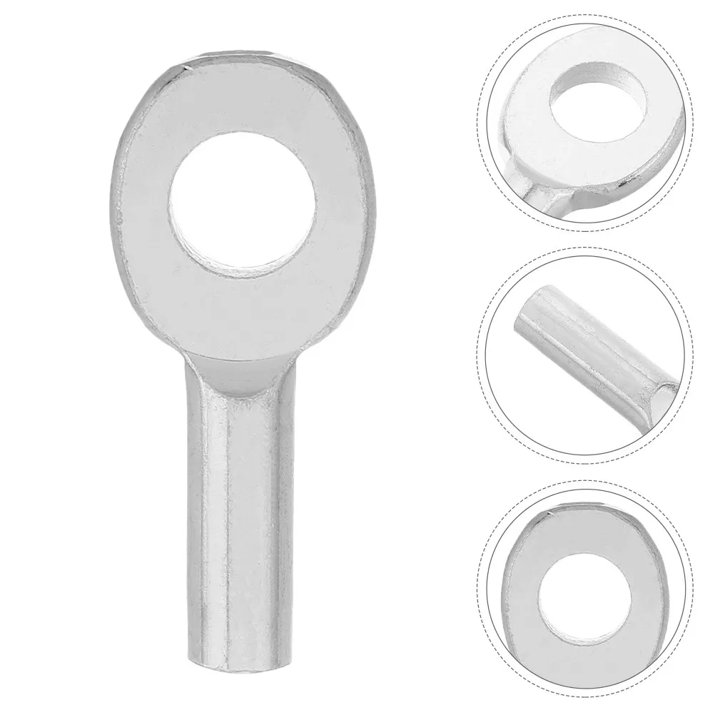6Pcs Gym Machine Cable Accessories High Strength Ball Stopper Replacement Wire Rope Eyelet Terminal Pulley Cable Connection