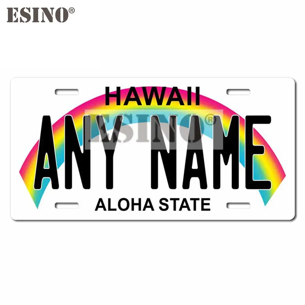 

Car Styling Creative Vintage Hawaii Any Name License Aloha State Trunk Decal PVC Waterproof Car Body Sticker Pattern Vinyl